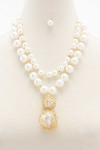 Pearl Wrapped Layered Necklace