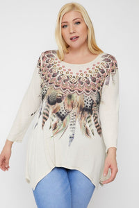 Sublimation Print Tunic Top
