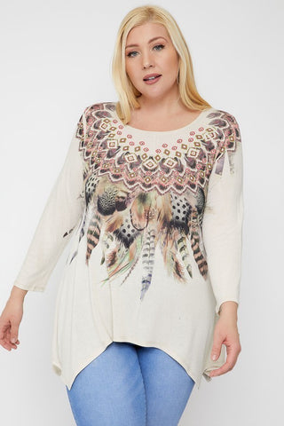 Sublimation Print Tunic Top